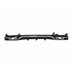 Bara Fata cu Difusor si Ornamente Tobe compatibil cu Mercedes E-Class W213 S213 Standard (2016-2019) E63 Design Negru Crom-image-6055212