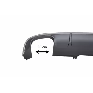 Diffuseur pour AUDI A4 B9 8W Berline Avant S-line 2016-2018 S4 Look Échappement-image-6055270