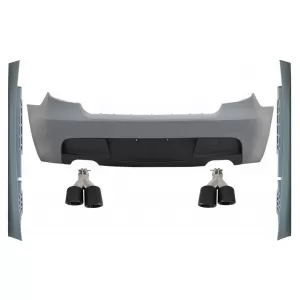 image-2-Hátsó lökhárító, dupla iker kipufogóvég karbonnal és küszöb spoiler BMW 1-es E87 Hatchback (2004-2011), M-Technik, M Sport, PDC nélkül
