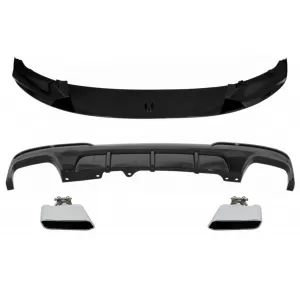 image-42-Első lökhárító spoiler, hátsó diffúzor és kipufogóvég BMW 5-ös F10 F11 11-17, M-performance Design