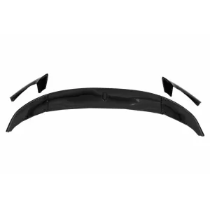 Prelungire Bara Fata si Difuzor de aer cu evacuare dubla si Tobe Ornamente compatibil cu BMW Seria 5 F10 F11 (2011-2017) M-Performance Design Negru Lucios-image-6056037