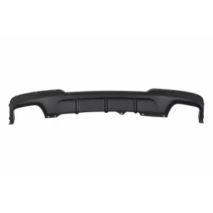 Prelungire Bara Fata si Difuzor de aer cu evacuare dubla si Tobe Ornamente compatibil cu BMW Seria 5 F10 F11 (2011-2017) M-Performance Design Negru Lucios-image-6056039