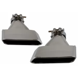 Prelungire Bara Fata si Difuzor de aer cu evacuare dubla si Tobe Ornamente compatibil cu BMW Seria 5 F10 F11 (2011-2017) M-Performance Design Negru Lucios-image-6056040