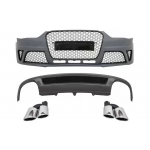 image-2-Lökhárító AUDI A4 B8 Facelift Limo Avant 12-15, diffúzor, kipufogó, RS4 dizájn