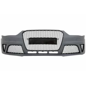 Első lökhárító AUDI A4 B8 Facelift 12-15, diffúzorral és kipufogóvégekkel, RS4 kinézet-image-6056255