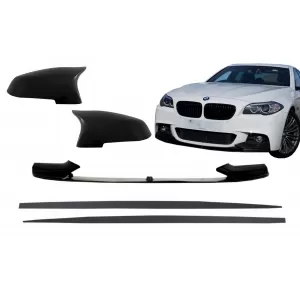 image-4-Első lökhárító spoiler, visszapillantó tükör ház és küszöb spoiler toldat BMW 5-ös F10 F11 Sedan Touring (2015-2017), M-performance Design