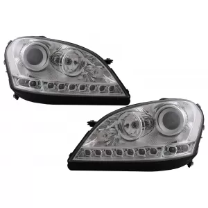 image-58-Fényszórók LED DRL MERCEDES M-osztály W164 (2005-2008) Jobbkormányos Króm