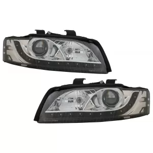 image-62-Fényszóró AUDI A4 B6 8E (2001-2004) LED nappali menetfény fekete (jobbkormányos)