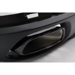 Hátsó lökhárító diffúzor szögletes kipufogóvégekkel BMW X5 F15 (2013-2018) alap lökhárítóhoz, M-Tech V8 Design, sötétszürke-image-6056936