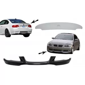 image-50-Предна Броня и Задна Спойлер на багажника, подходящи за BMW 3 Series E92/E93 (2007-2009) Купе Кабрио M-Tech Спорт CLS Дизайн