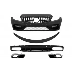 image-44-Lökhárító, hűtőrács, diffúzor és spoiler, Mercedes C-osztály C205 A205 14-19 modellekhez, C63S kivitel