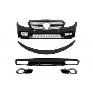 image-72-Lökhárító, diffúzor, spoiler és kipufogóvégek, Mercedes C205 A205 Coupe Cabrio 14-19 modellekhez, C63S kivitel