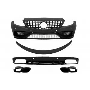 image-74-Lökhárító, diffúzor, spoiler és kipufogóvégek, Mercedes C205 A205 Coupe Cabrio 14-19 modellekhez, C63S kivitel