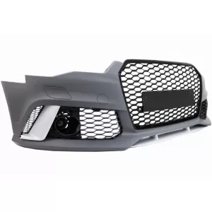 Front Bumper suitable for Audi A6 4G Facelift (2015-2018) and Rear Bumper Valance Diffuser With Exhaust Tips RS6 Design