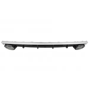 Front Bumper suitable for Audi A6 4G Facelift (2015-2018) and Rear Bumper Valance Diffuser With Exhaust Tips RS6 Design