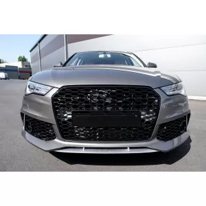 Front Bumper suitable for Audi A6 4G Facelift (2015-2018) and Rear Bumper Valance Diffuser With Exhaust Tips RS6 Design
