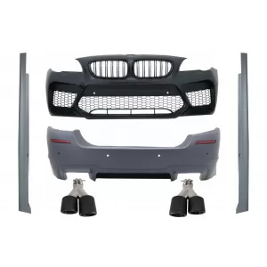 image-70-Body Kit BMW 5 F10 11-17, lökhárító, küszöb spoiler, kipufogóvégek, szénszálas, M5 dizájn