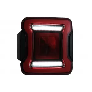 Feux Full LED pour Jeep Wrangler IV JL JLU 18+ RED Dynamic StartUp Lights--image-6059506