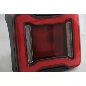 Feux Full LED pour Jeep Wrangler IV JL JLU 18+ RED Dynamic StartUp Lights--image-6059510