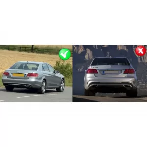Hátsó diffúzor fekete kipufogóvéggel, Mercedes E-osztály W212 Facelift (2013-2016) alap lökhárítós modellekhez-image-6057630