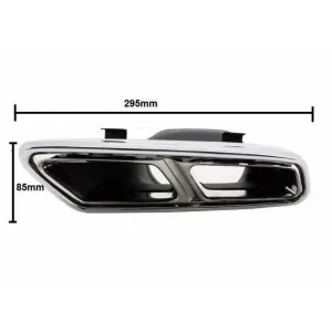 Bara Fara cu Difuzor Bara Spate si Ornamente Tobe Crom compatibil cu Mercedes W212 E-Class Facelift (2013-2016) E65 Dessign pentru Bara Spate Standard-image-6057953