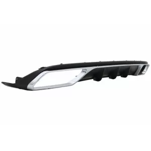 Bara Fara cu Difuzor Bara Spate si Ornamente Tobe Negre compatibil cu Mercedes W212 E-Class Facelift (2013-2016) E65 Dessign pentru Bara Spate Standard-image-6057960