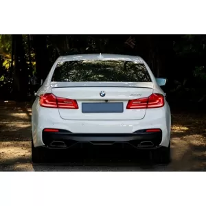 Diffusor für BMW 5 G30 G31 17+ M Performance Look Auspuff Schalldämpfer Schwarz-image-6058099