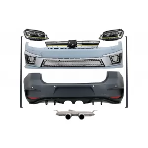image-1-Body Kit VW Golf 7 VII 5G1 12-17 modellekhez, fényszórók, LED nappali menetfény, kipufogórendszer, R400 dizájn