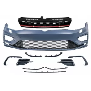 image-16-Frontstoßstange für VW Golf 7.5 2017-2020 R Look Zentraler Kühlergrill
