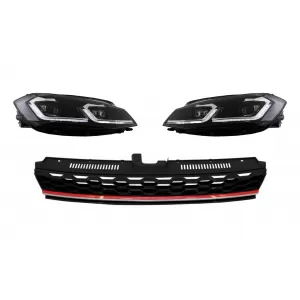 image-17-Gitter für VW Golf 7.5 Facelift 17+ GTI Look LED Scheinwerfer Dynamisch Lichter