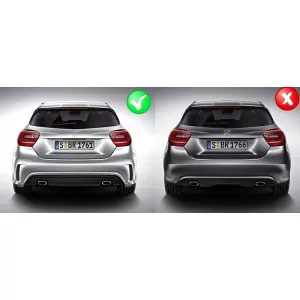 Hátsó diffúzor és kipufogóvég szett, első splitterekkel és hátsó spoilerrel, Mercedes A-osztály W176 Facelift (2015-2018), Sport Pack-image-6058616