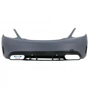 Hintere Stoßstange für Mercedes C-Klasse W205 Limousine 2014-2020 C63 Look-image-6061033