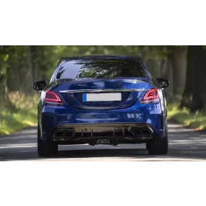 Hintere Stoßstange für Mercedes C-Klasse W205 Limousine 2014-2020 C63 Look-image-6061039