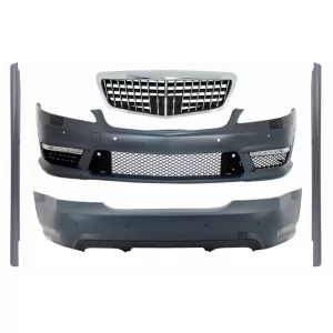 image-58-Body Kit Mercedes S W221 05-12 modellekhez, S63 S65 dizájn, lökhárító, hűtőrács, küszöb spoiler