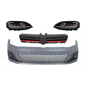 image-43-Első lökhárító, középső hűtőráccsal, LED fényszórókkal és dinamikus irányjelzőkkel, VW Golf VII 7 5G (2013-2017), GTI kinézet