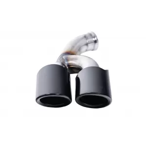 Ornamente Evacuare compatibil cu Porsche Cayenne 92A Facelift (10/2014-2017) GTS Design Negru Lucios-image-6060738