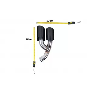 Ornamente Evacuare compatibil cu Porsche Cayenne 92A Facelift (10/2014-2017) GTS Design Negru Lucios-image-6060739