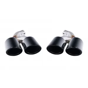 Ornamente Evacuare compatibil cu Porsche Cayenne 92A Facelift (10/2014-2017) GTS Design Negru Lucios-image-6060745