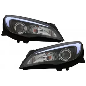 image-64-LED nappali menetfényes fényszórók OPEL ASTRA J (2010-2015) modellekhez, fekete, fénycsöves