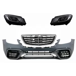 image-54-Prednji Branik sa središnjom rešetkom i Prednja svijetla Full LED pogodan za Mercedes S-klasa W222 (2013-06.2017) S63 Dizjan