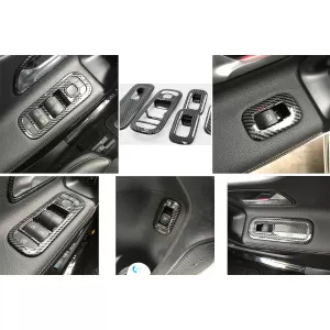Car Window Glass Lift Switch Button Cover Trim suitable for Mercedes A-Class W177 V177 (2018-Up) LHD