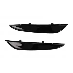 Front Bumper Flaps Side Fins Flaps suitable for Mercedes A-Class W177 V177 (04.2018-2022) A35 Design Black Edition