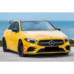 Front Bumper Flaps Side Fins Flaps suitable for Mercedes A-Class W177 V177 (04.2018-2022) A35 Design Black Edition