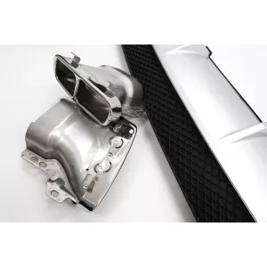 Diffusor Auspuff Tipps fürMercedes CLA W117 13-16 Sportpaket Aufkleber Dunkel Grau-image-6089415