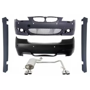 image-3-Body Kit BMW 5 E60 03-07, lökhárító, küszöb spoiler, kipufogórendszer M5 kivitel