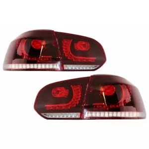 Pachet Complet Exterior compatibil cu VW Golf VI 6 MK6 (2008-2013) R20 Look cu Faruri LED si Stopuri Full LED Semnal Secvential Dinamic-image-6062099