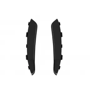 Kit Front Bumper Flaps Side Fins Flaps suitable for Mercedes A-Class W177 V177 (04.2018-2022) A35 Design Black Edition