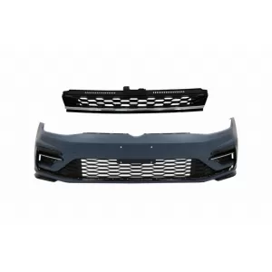 image-36-Prednji Branik sa središnjom kromiranom rešetkom bez oznake prikladan za VW Golf 7.5 (2017-2020) R Line Dizjan