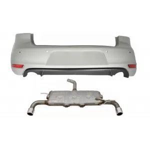 image-37-Задна Броня с изпускателна система подходяща за VW Golf 6 VI (2008-2012) TFSI Дизайн