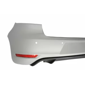 Rear Bumper suitable for VW Golf 6 VI (2008-2012) with Exhaust System and Taillights FULL LED Dynamic Sequential Turning Light GTI Design